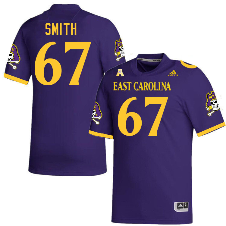 D'Ante Smith ECU Jersey,East Carolina Pirates #67 D'Ante Smith Jersey Youth College-Purple